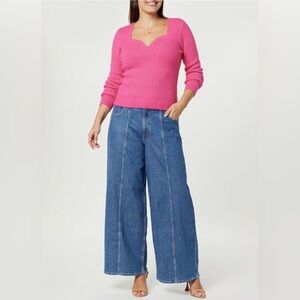 NWT Plus Size Classic Blue Wide Leg Flare Jeans